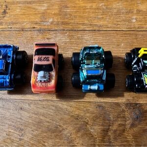 Lot of 4 1980s 90s Monster Trucks Micro Machine Toy Car Collection